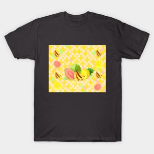 GUAVA BANANA PINEAPPLE PATTERN T-Shirt